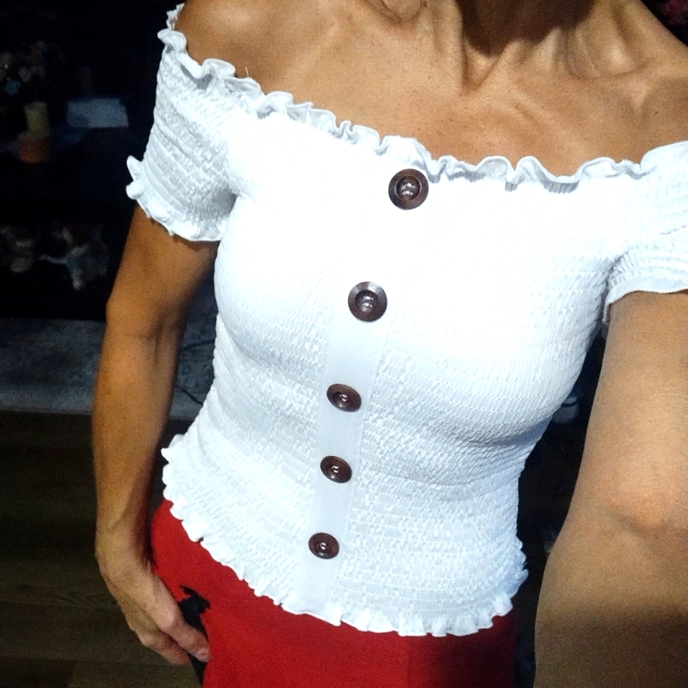 NWT white off the shoulder top